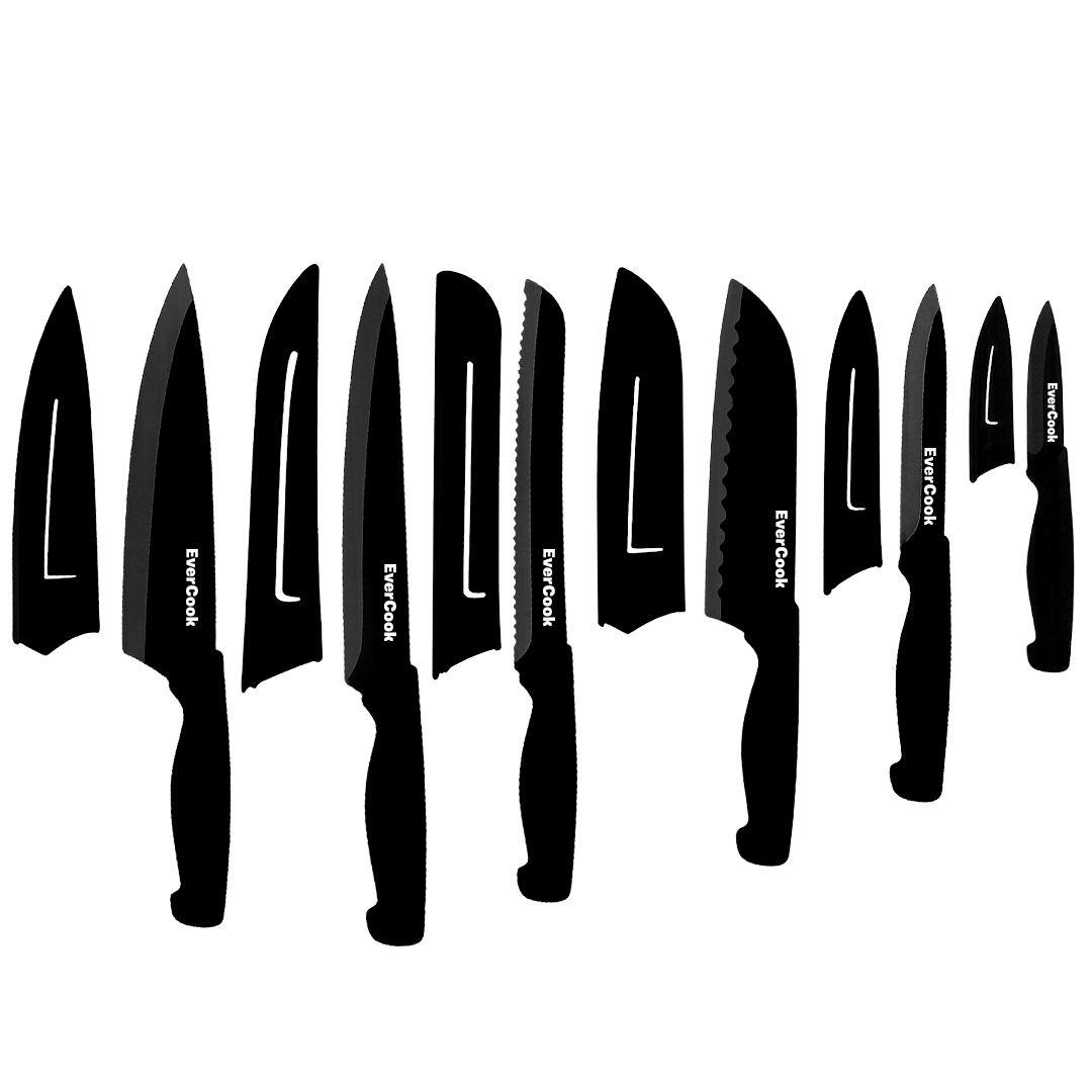 12-PIECE KNIFE SET  WITH SHEATHS