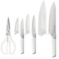 7-PIECE KNIFE SET WITH SCISSORS/SHEATHS