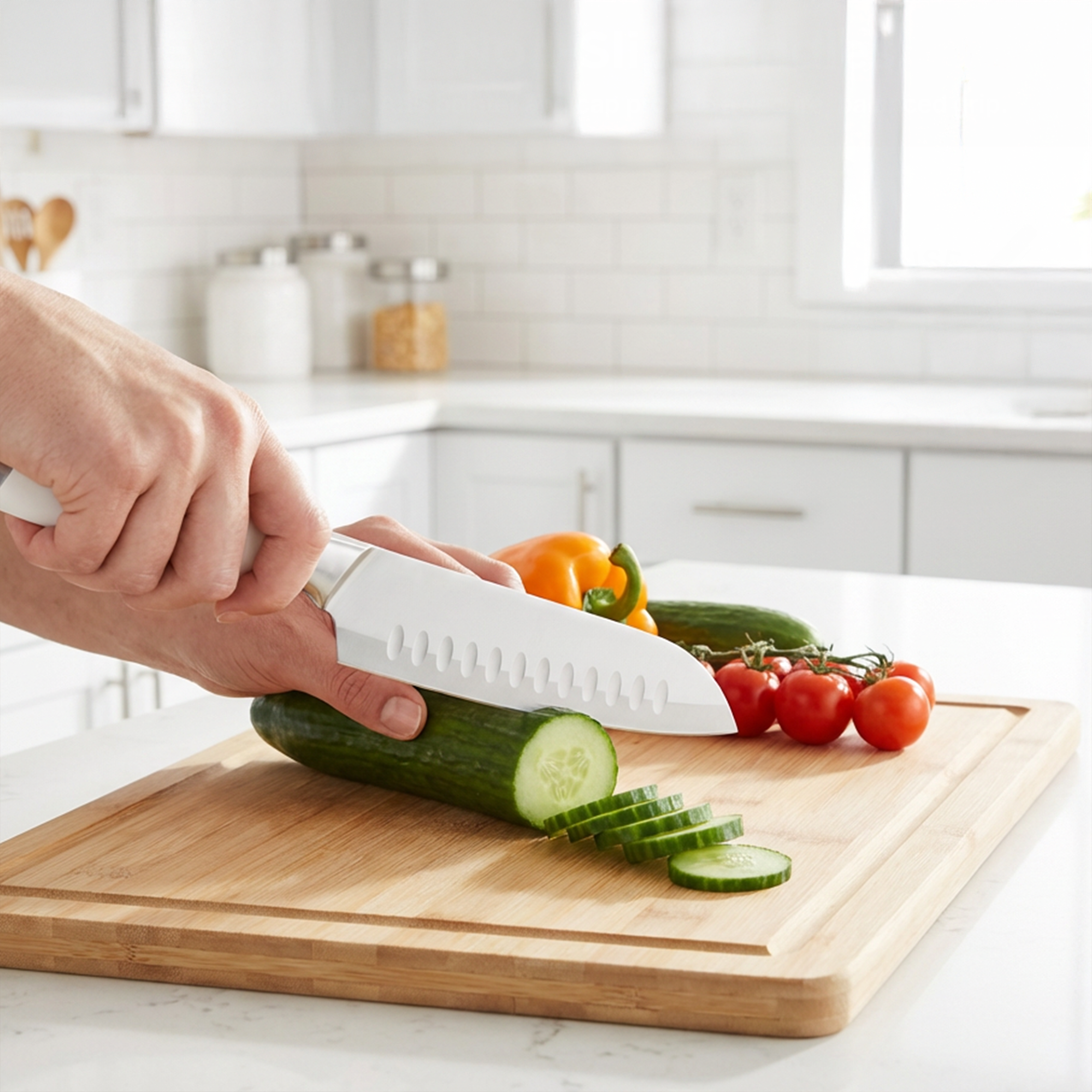 8-PIECE KNIFE BLOCK SET WHITE