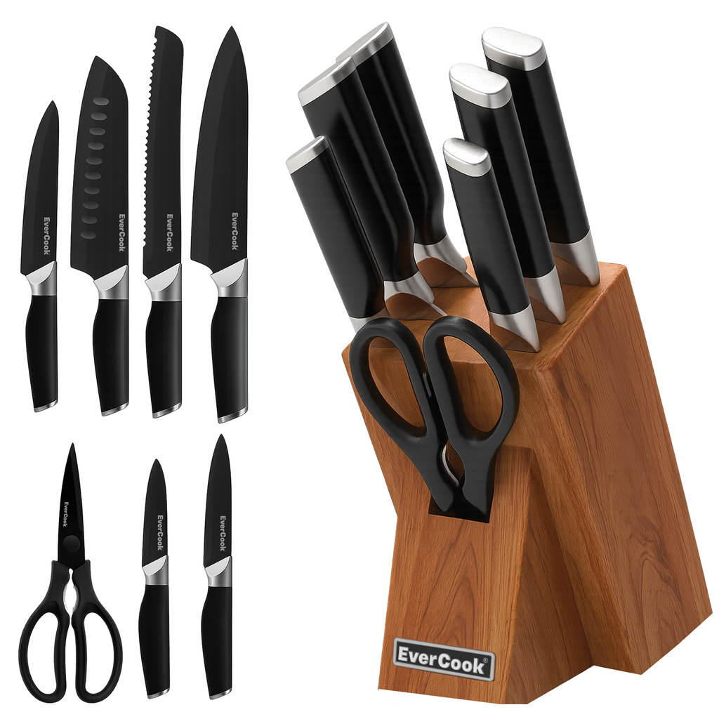 8-PIECE KNIFE BLOCK SET BLACK
